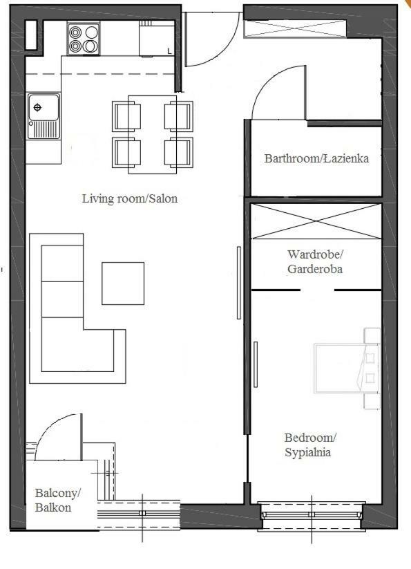 Central Kazimierz Apartment With Balcony คราคูฟ ภายนอก รูปภาพ